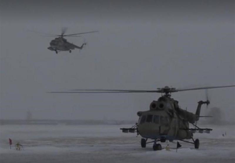 رزمایش بالگردهای تهاجمی روسیه در منطقه سیبری